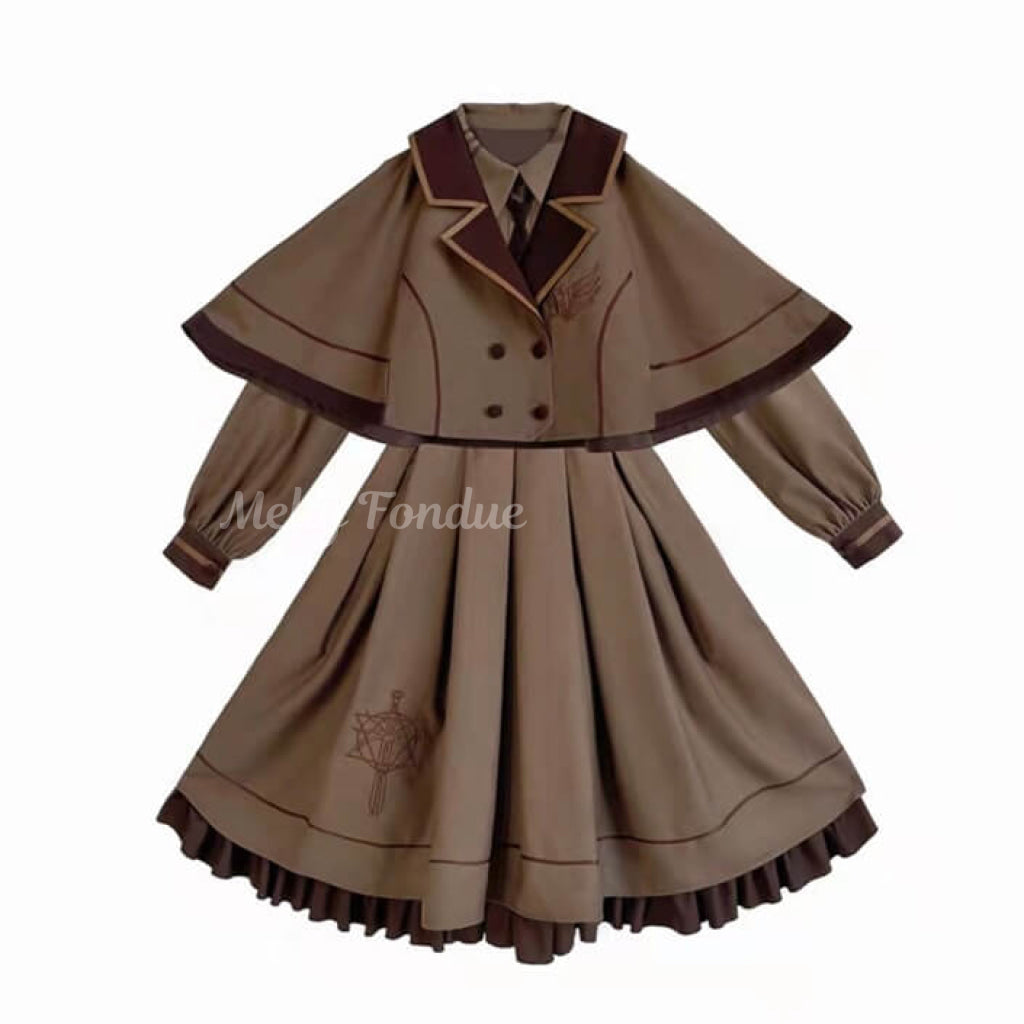 【魔法使い風】【ケープ付き2点セット】一目惚れの出会いワンピース