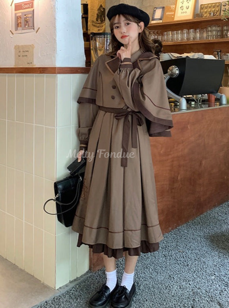 【魔法使い風】【ケープ付き2点セット】一目惚れの出会いワンピース