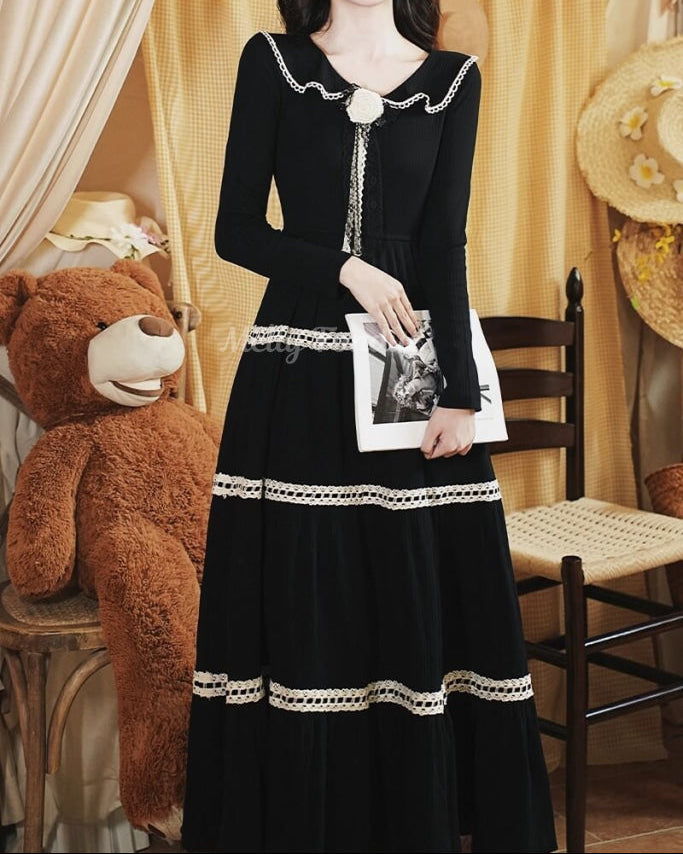 夜空に咲く薔薇のワンピース