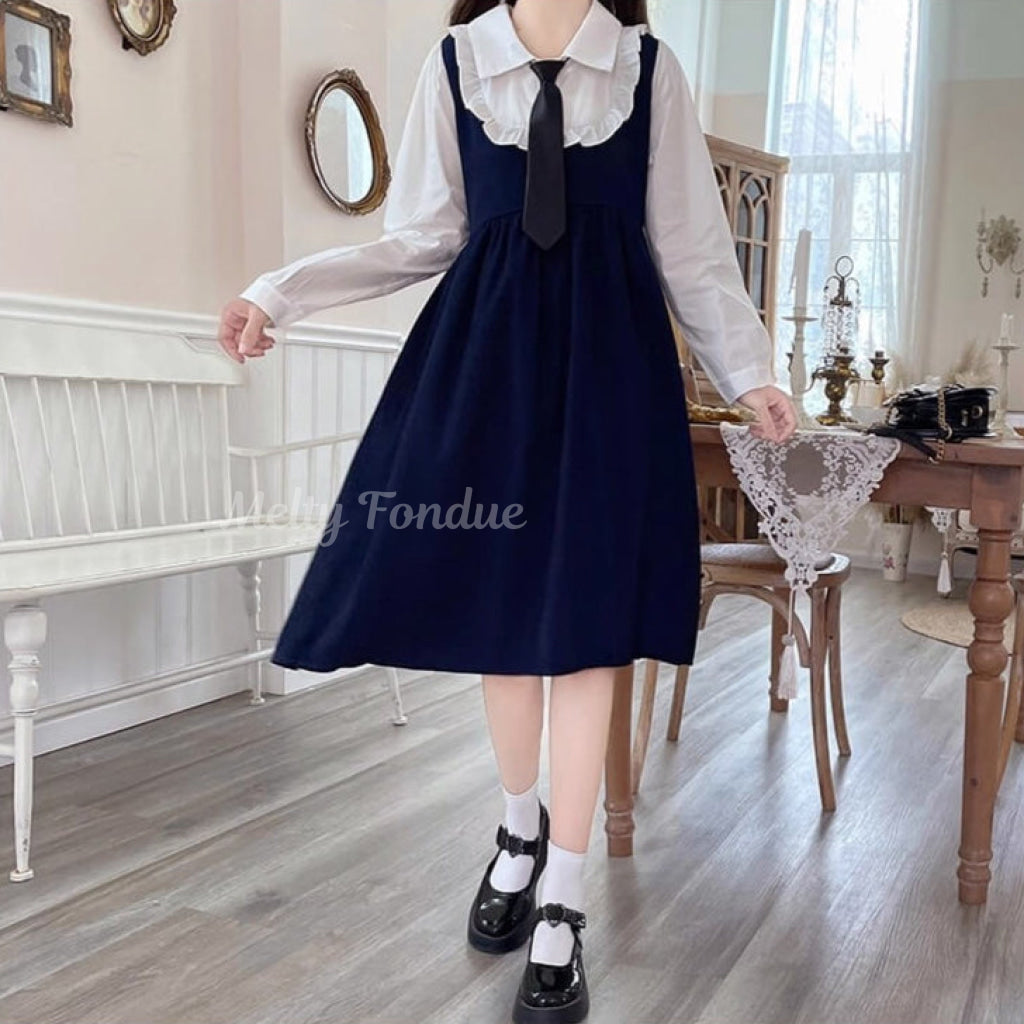 公式】【ネクタイ付き】秘密の夢を見るワンピース（全3色