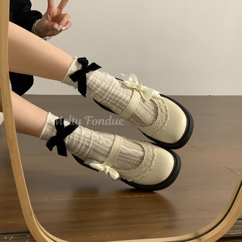 お嬢様のお茶会シューズ（全2色）