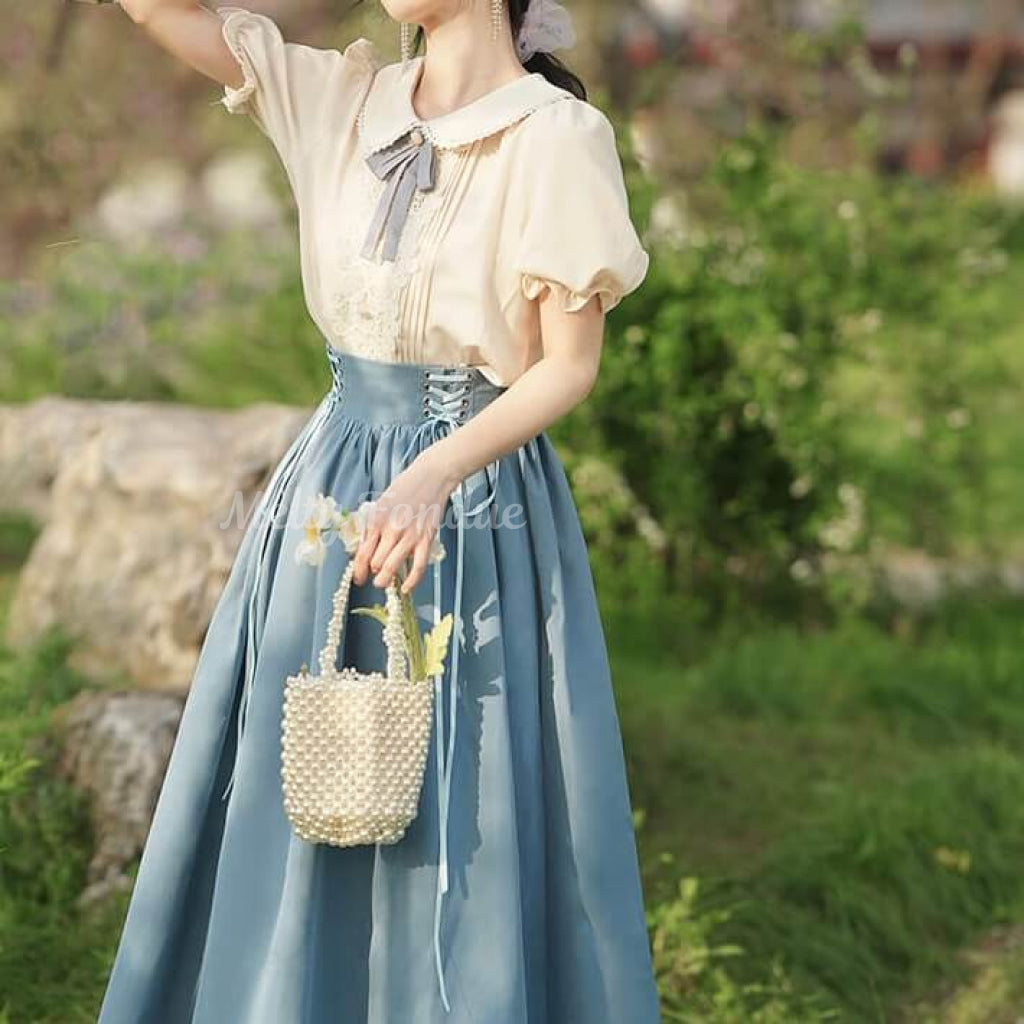 公式】【ブラウスとスカートの2点セット】おとぎ話のお嬢様の微笑み