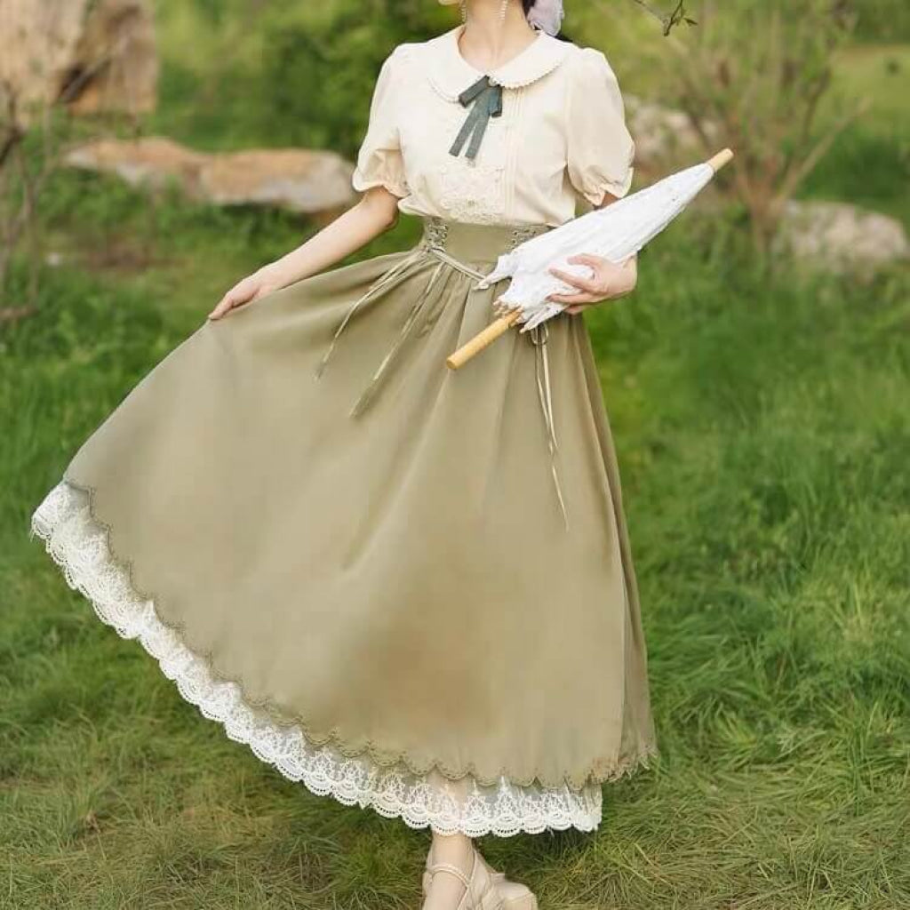 公式】【ブラウスとスカートの2点セット】おとぎ話のお嬢様の微笑み