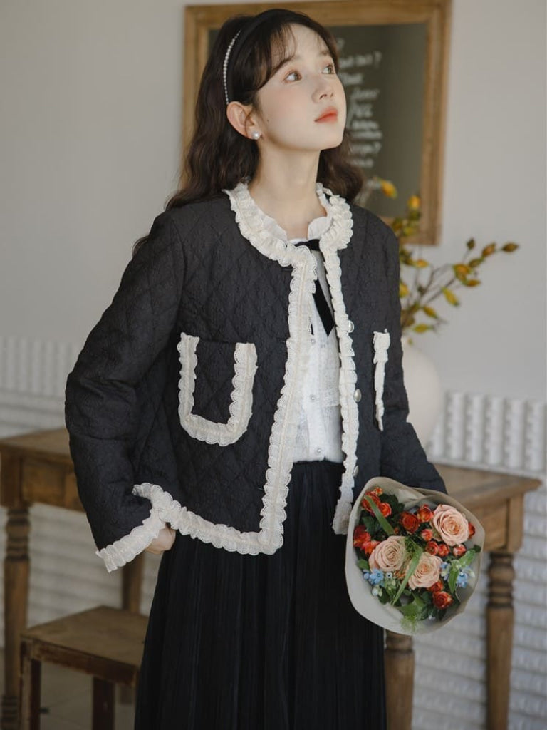 白黒つける秘密のアウター（全2色） ブラック