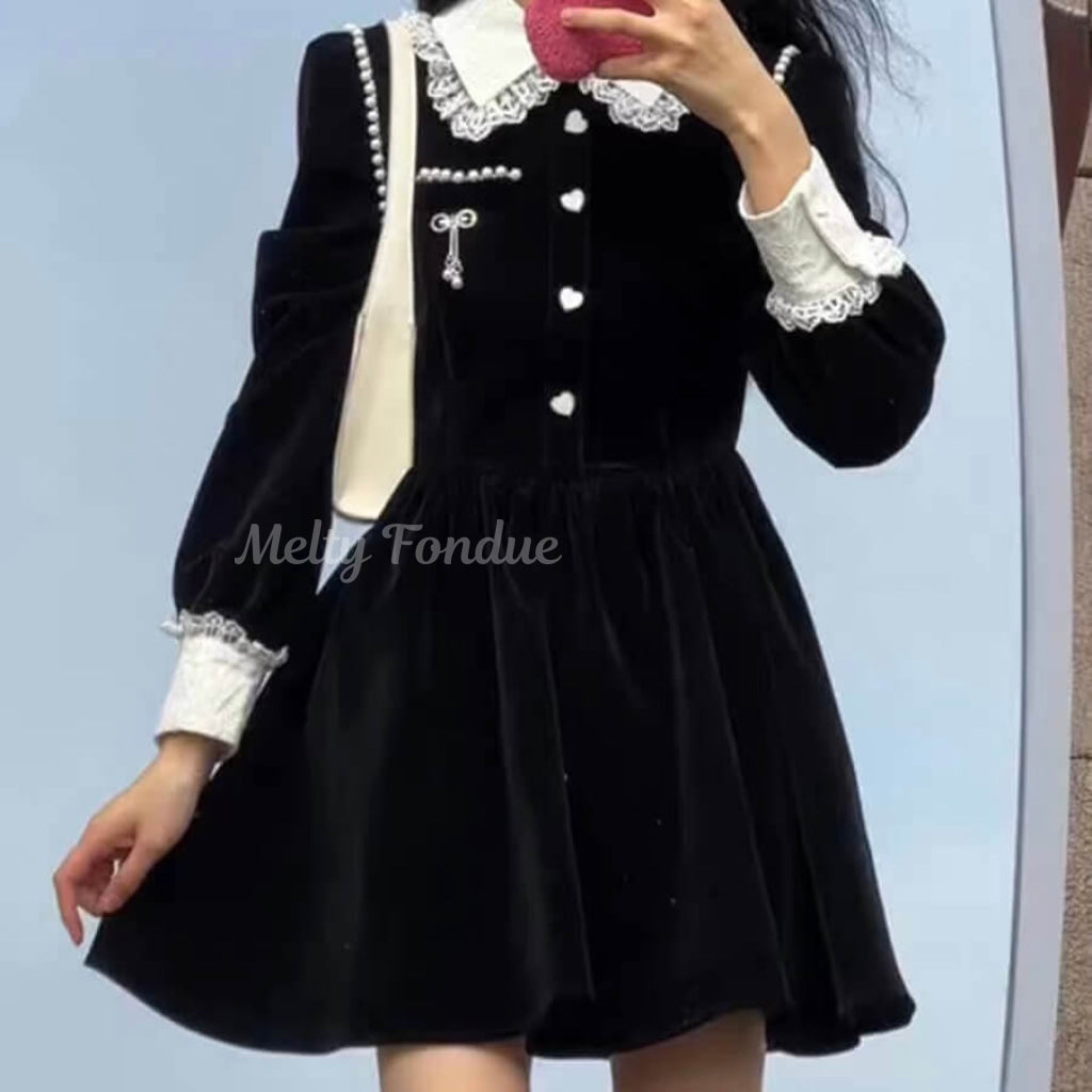 ハートを結んでガーリーワンピース