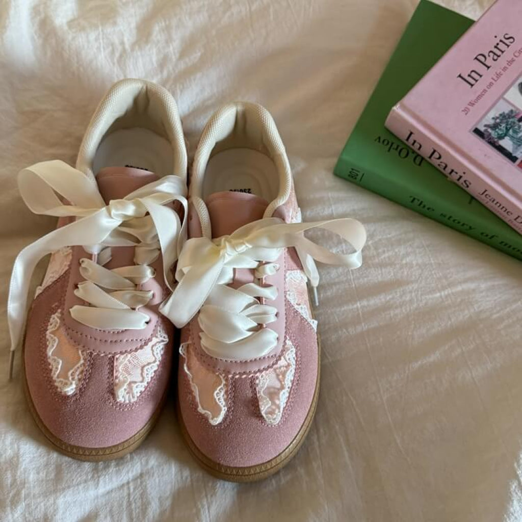 お城に咲いた夢の花シューズ（全3色） ピンク / 22.5