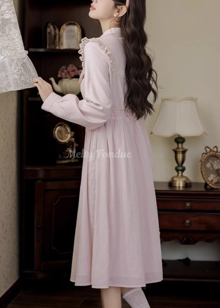 薔薇色の小道ワンピース