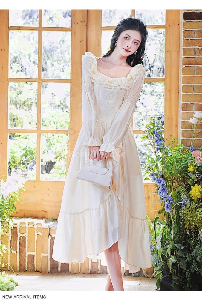 花咲く陽だまりの庭ワンピース