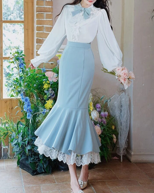 《上品なマーメイドライン》【2点セット】空にとける約束のセットアップ