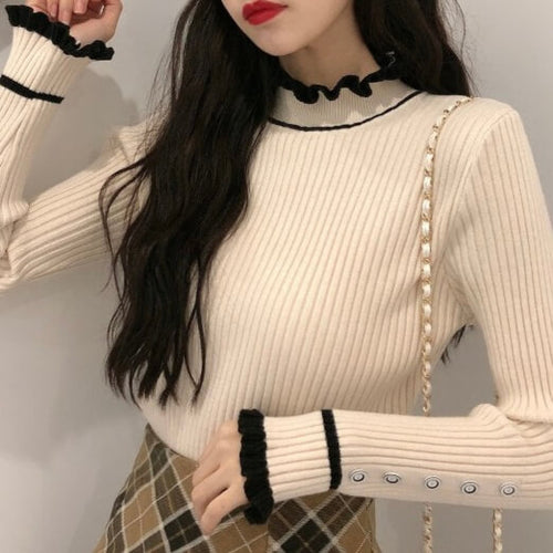 《シンプルなのに美しく決まる一枚》おしゃれなあの子の愛されニットトップス（全３色）