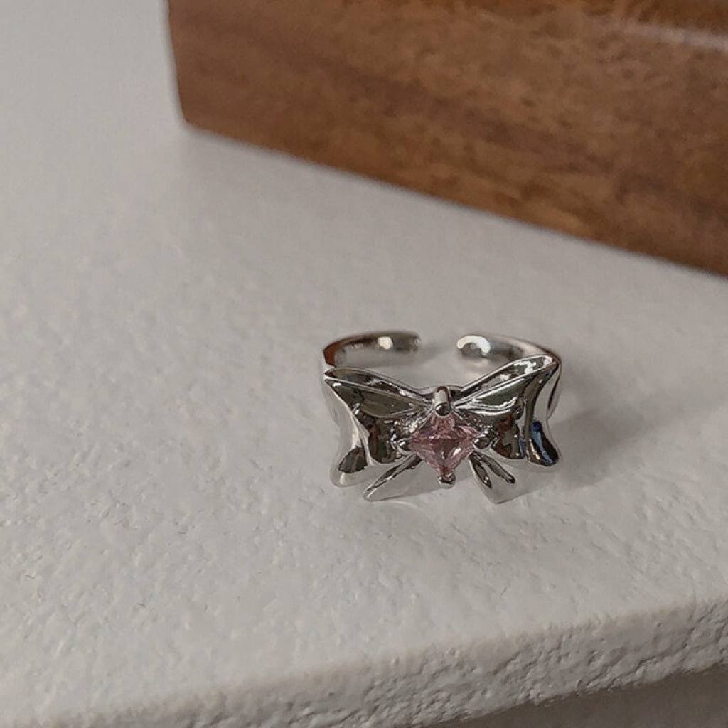 きらめくラブリーリング リボン / シルバー