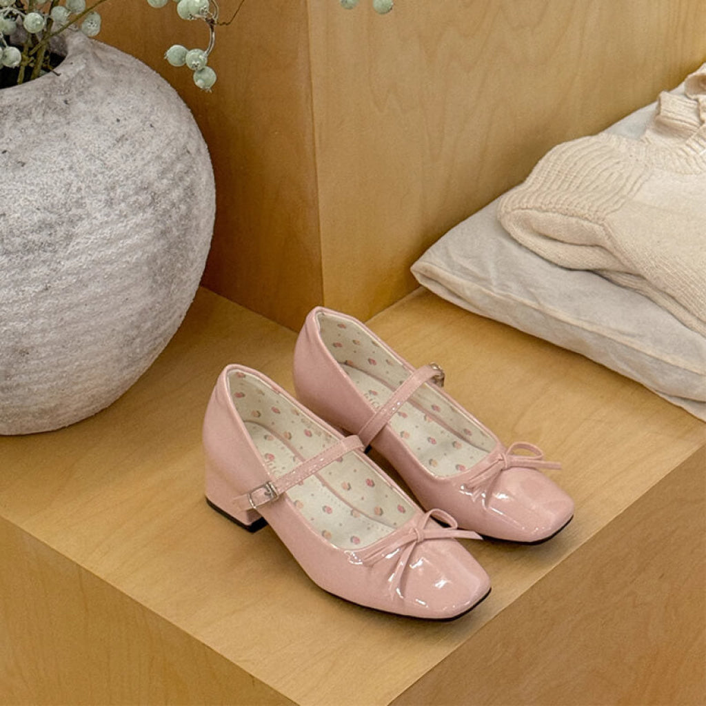 プリンセスの夢見るリボンシューズ（全3色） 22.5 / ピンク