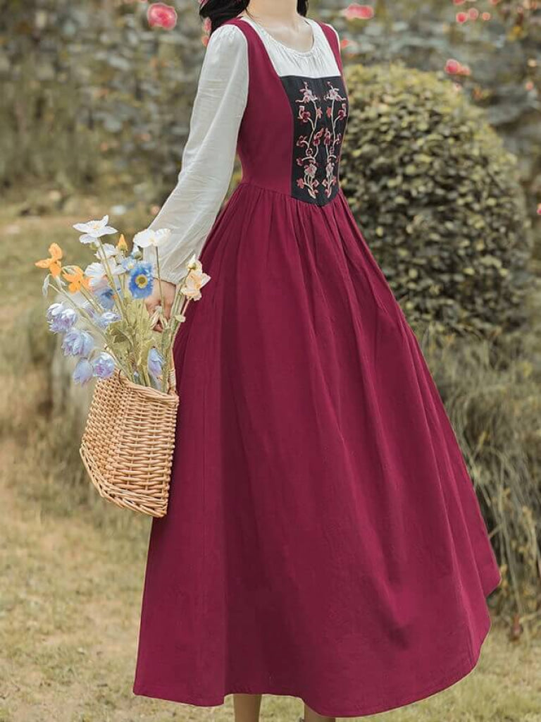 花を掲げておとぎ話ワンピース