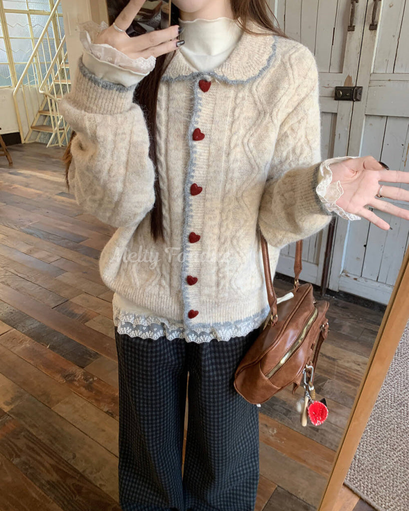 ハートの贈り物カーディガン