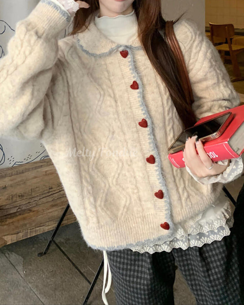 ハートの贈り物カーディガン