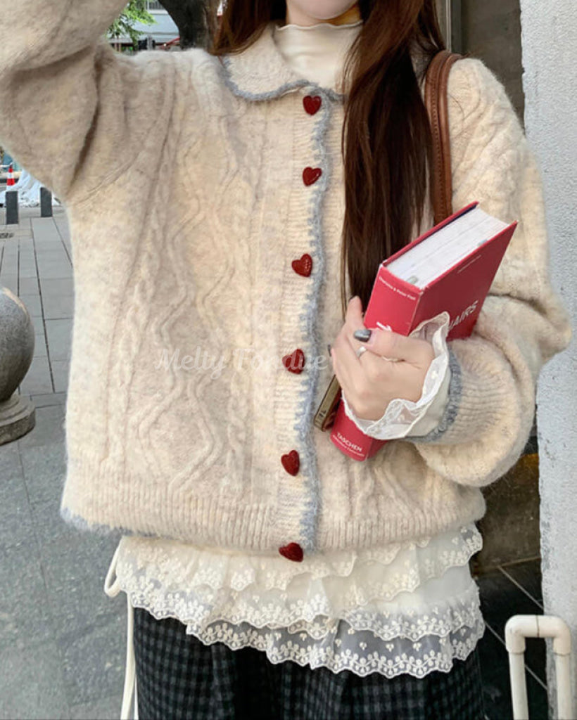 ハートの贈り物カーディガン