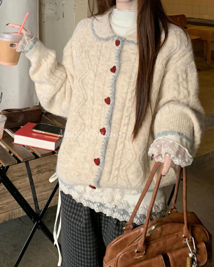 ハートの贈り物カーディガン