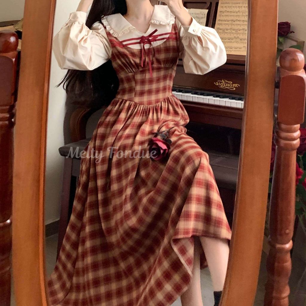 赤薔薇に立てる誓いワンピース