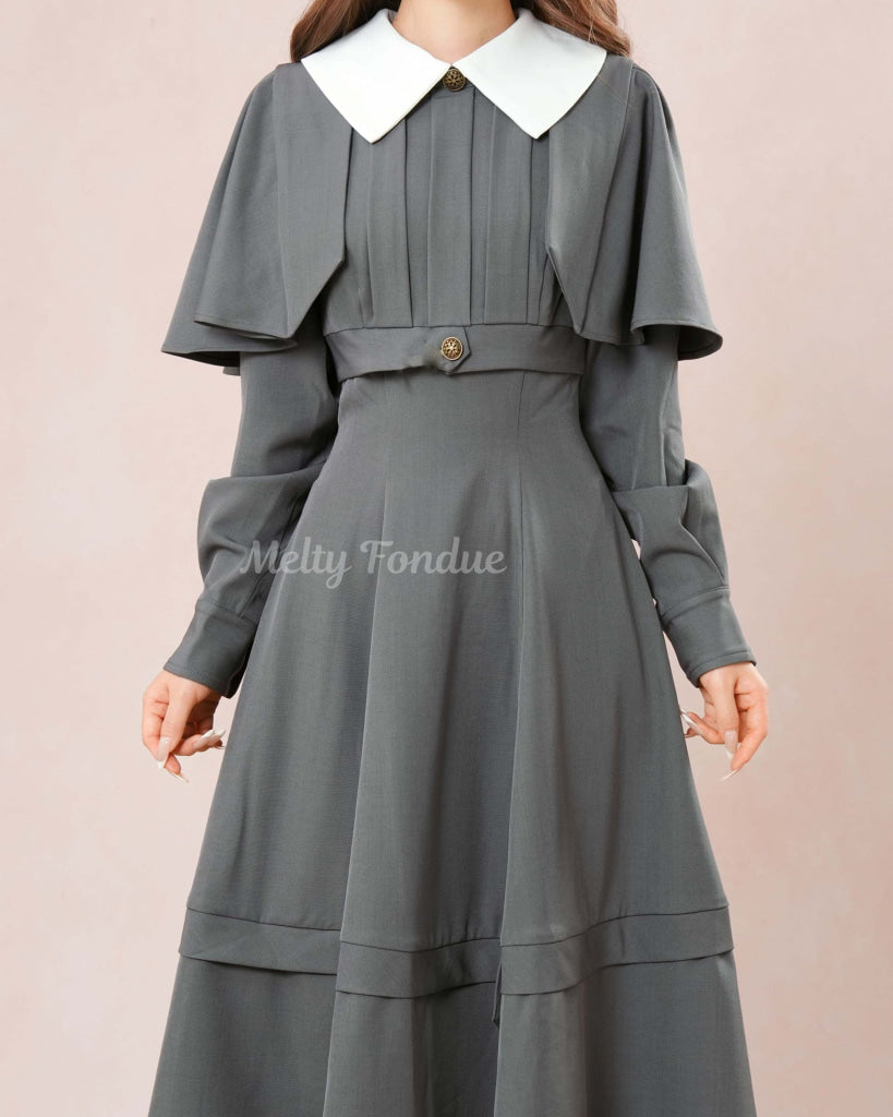 【一枚で主役級】午後の散歩道を歩くプリンセスワンピース