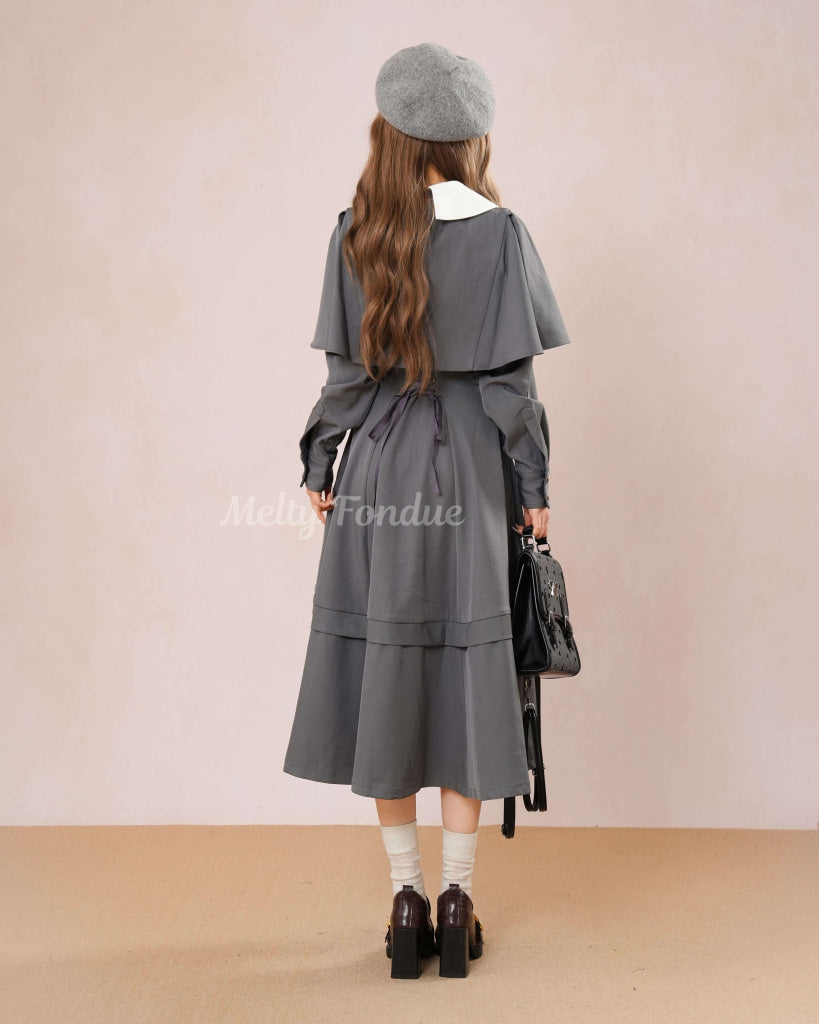 【一枚で主役級】午後の散歩道を歩くプリンセスワンピース