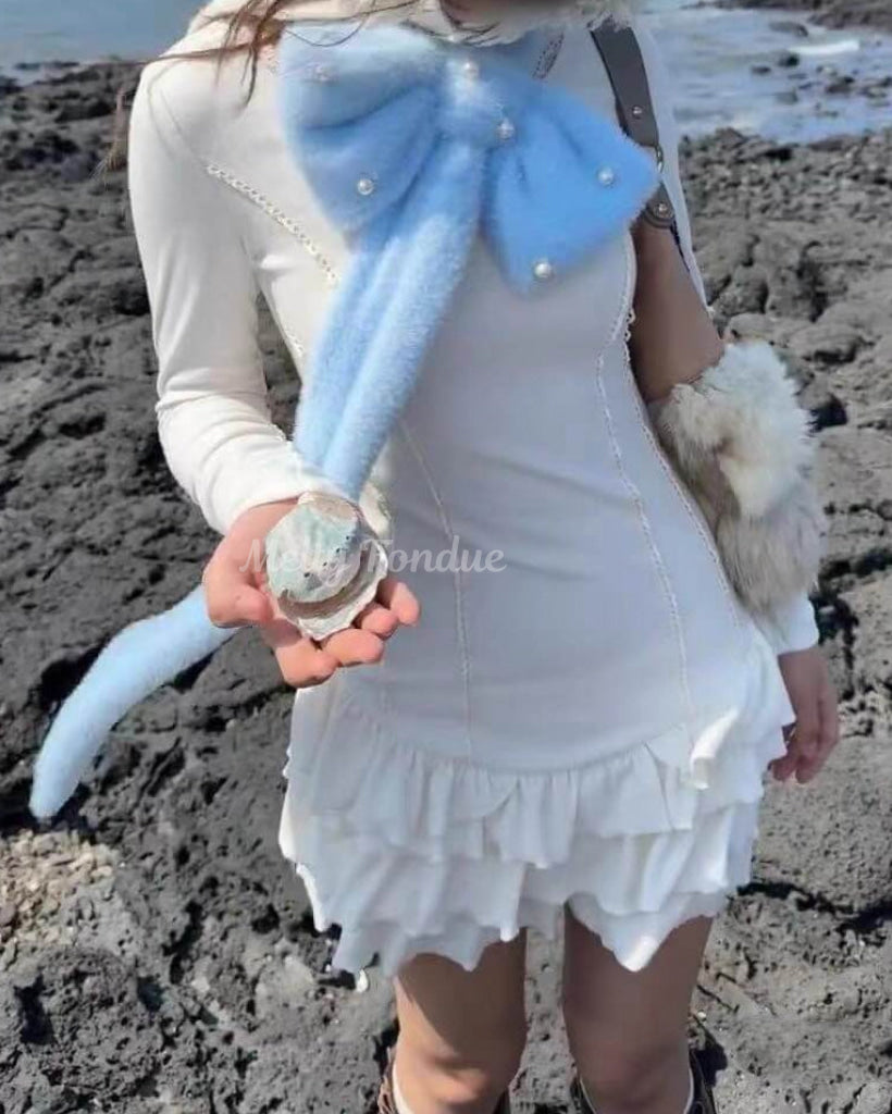 ときめきを包むリボンマフラー