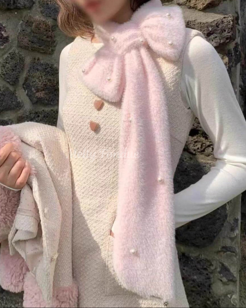 ときめきを包むリボンマフラー