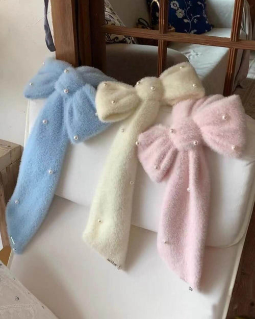 《主役級ふわふわリボン》ときめきを包むリボンマフラー（全3色）